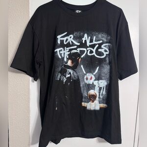 Black Graphic 'For All The Dogs' Dog Print Tee